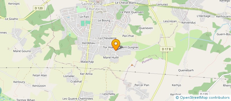 localisation de l'entreprise MADAME NATHALIE LE DORE à SAINTE ANNE D'AURAY