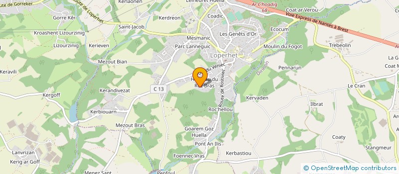 localisation de l'entreprise MADAME NATHALIE LE FUR  LOPERHET