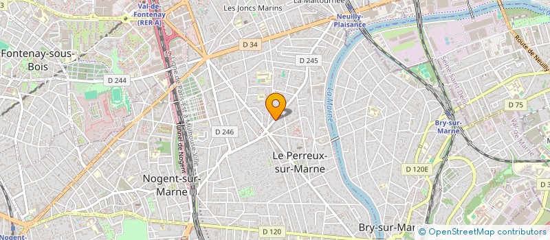 localisation de l'entreprise MADAME NATHALIE LE LAN  LE PERREUX-SUR-MARNE