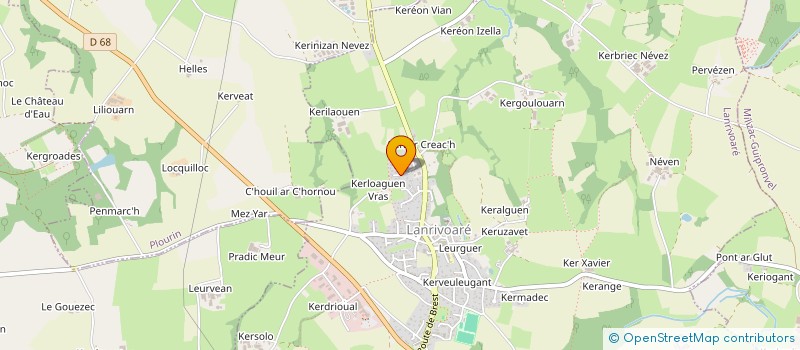 localisation de l'entreprise MADAME NATHALIE LE MENEC  LANRIVOARE