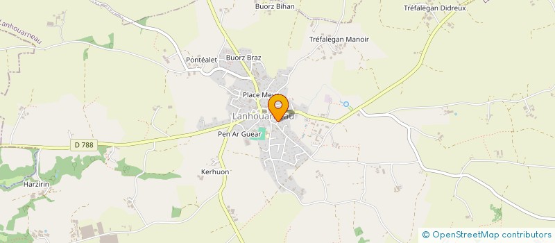 localisation de l'entreprise MADAME NATHALIE LE REST  LANHOUARNEAU