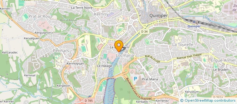 localisation de l'entreprise MADAME NATHALIE LE SAUX à QUIMPER