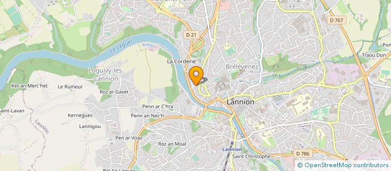 localisation de l'entreprise MADAME NATHALIE LEBE  LANNION