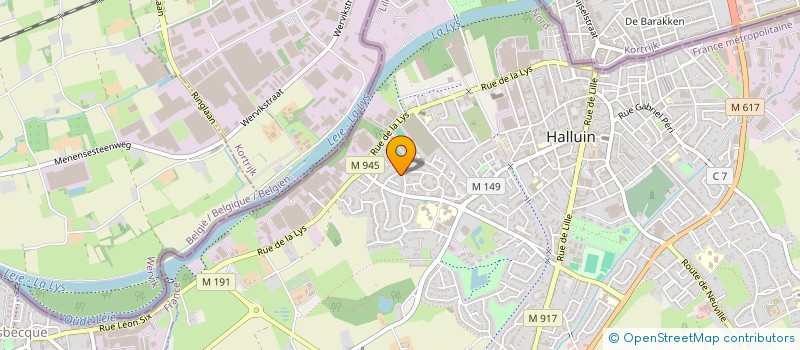 localisation de l'entreprise MADAME NATHALIE LECOMTE  HALLUIN