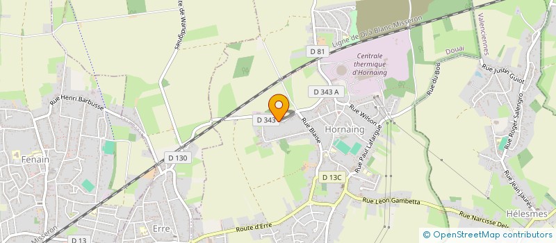 localisation de l'entreprise MADAME NATHALIE LEFEBVRE  HORNAING