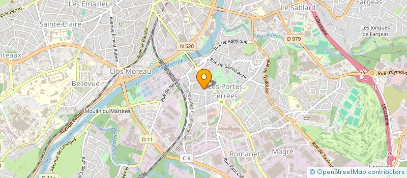 localisation de l'entreprise MADAME NATHALIE LEFORT à LIMOGES