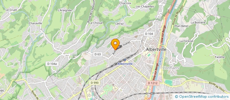 localisation de l'entreprise MADAME NATHALIE LEGRAND  ALBERTVILLE