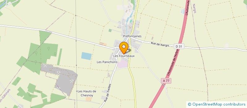 localisation de l'entreprise MADAME NATHALIE LELOUTRE à PREFONTAINES