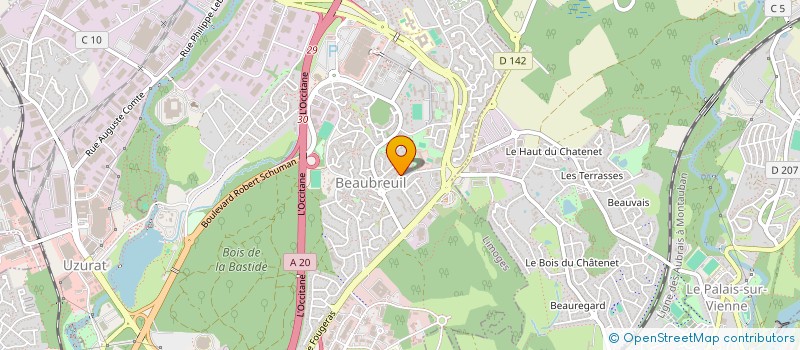localisation de l'entreprise MADAME NATHALIE LEPROUX à LIMOGES