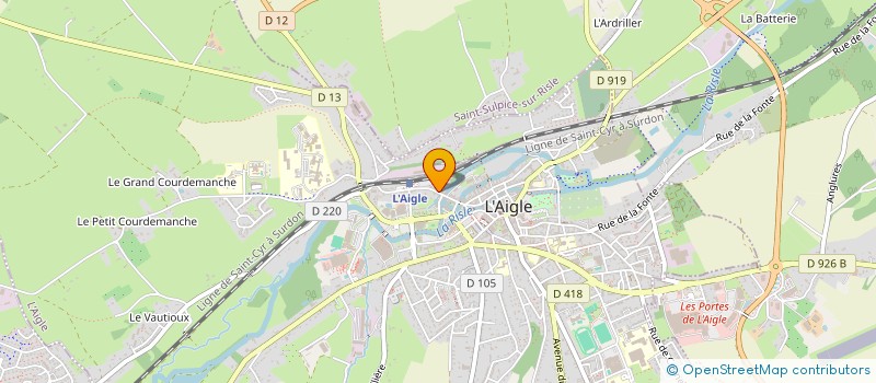 localisation de l'entreprise MADAME NATHALIE LEROUX à L'AIGLE