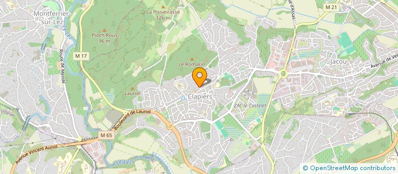 localisation de l'entreprise MADAME NATHALIE LEROY  CLAPIERS