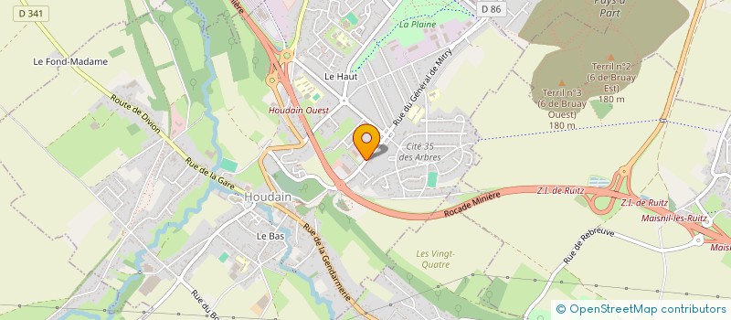 localisation de l'entreprise MADAME NATHALIE LHERMITTE  HOUDAIN