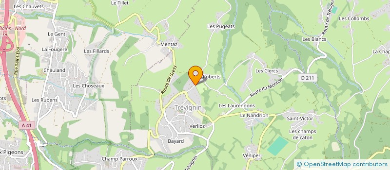 localisation de l'entreprise MADAME NATHALIE MAILLAND  TREVIGNIN