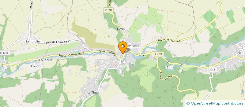 localisation de l'entreprise MADAME NATHALIE MAITRE  CHAMPEIX