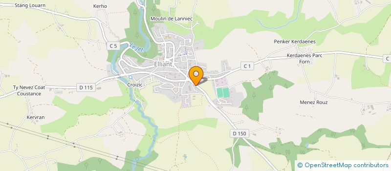 localisation de l'entreprise MADAME NATHALIE MANCHEC  ELLIANT