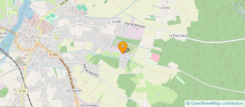 localisation de l'entreprise MADAME NATHALIE MANGONAUX  AUXONNE