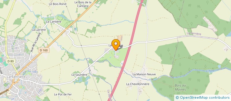 localisation de l'entreprise MADAME NATHALIE MARATIER  LA FERRIERE