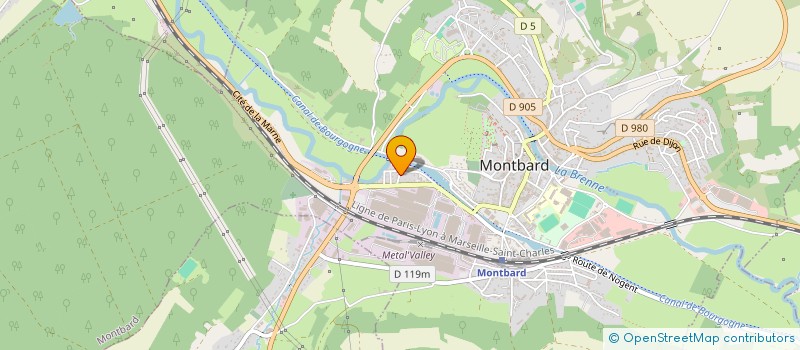 localisation de l'entreprise MADAME NATHALIE MARTIN  MONTBARD