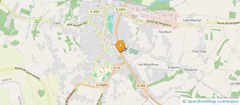 localisation de l'entreprise MADAME NATHALIE MARTIN  RIBERAC