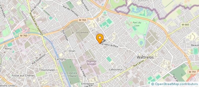 localisation de l'entreprise MADAME NATHALIE MARTINE MAR MONTAGNE  WATTRELOS