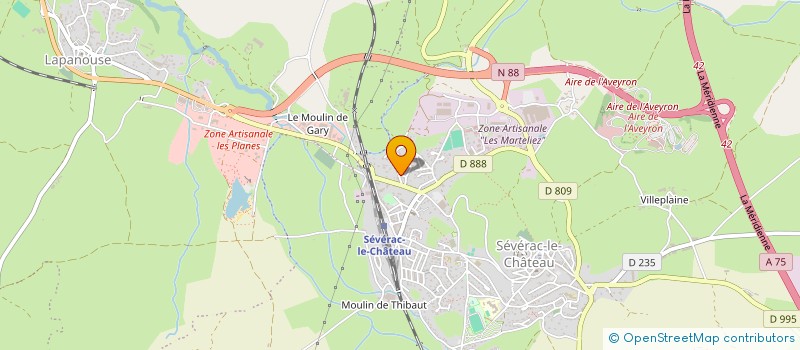 localisation de l'entreprise MADAME NATHALIE MARTY  SEVERAC D'AVEYRON