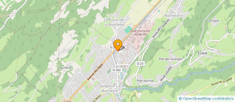 localisation de l'entreprise MADAME NATHALIE MAURAZ  VALGELON-LA ROCHETTE