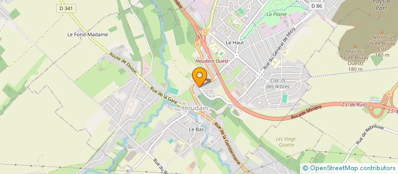 localisation de l'entreprise MADAME NATHALIE MAZURE  HOUDAIN