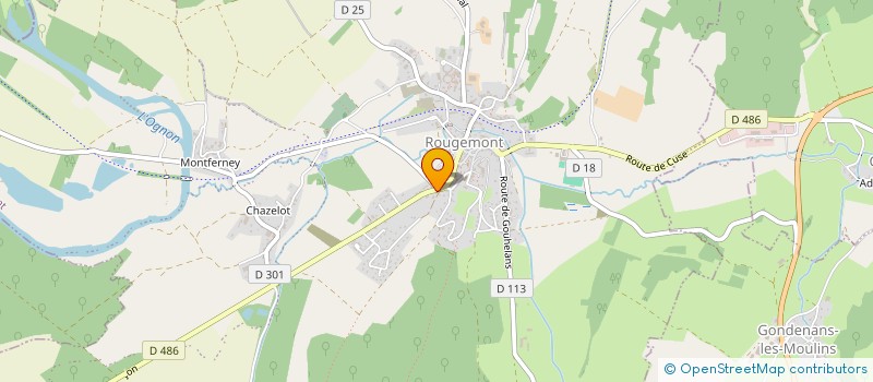 localisation de l'entreprise MADAME NATHALIE MENETRIER à ROUGEMONT