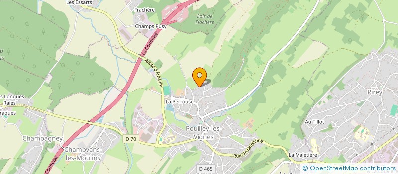 localisation de l'entreprise MADAME NATHALIE MERCIER  POUILLEY-LES-VIGNES