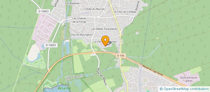 localisation de l'entreprise MADAME NATHALIE MERLET  LEGE-CAP-FERRET