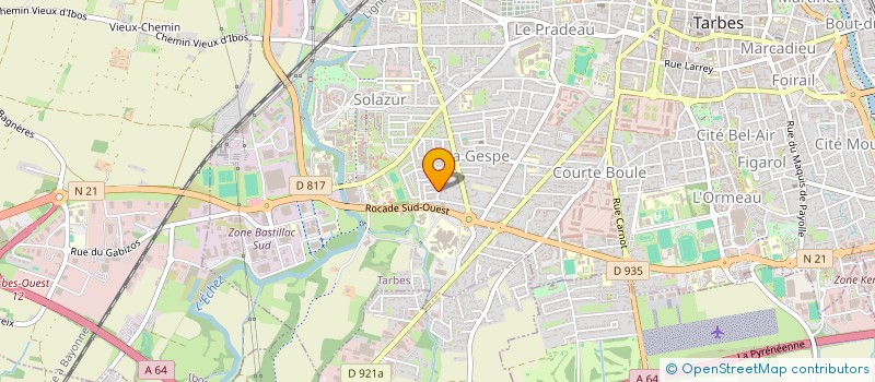 localisation de l'entreprise MADAME NATHALIE MERLIN  TARBES