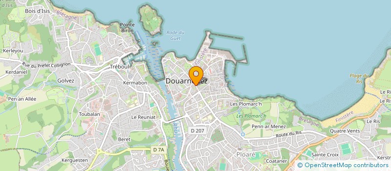 localisation de l'entreprise MADAME NATHALIE MERRIEN  DOUARNENEZ