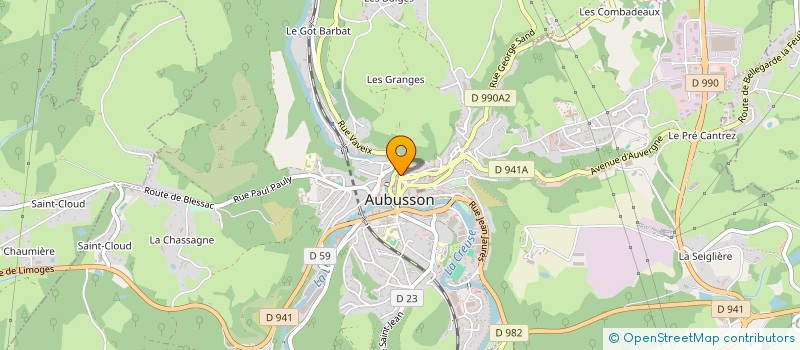 localisation de l'entreprise MADAME NATHALIE MICHARD à AUBUSSON