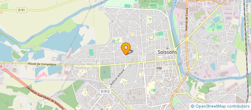 localisation de l'entreprise MADAME NATHALIE MOINAT à SOISSONS