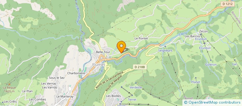 localisation de l'entreprise MADAME NATHALIE MONGELLAZ  FLUMET