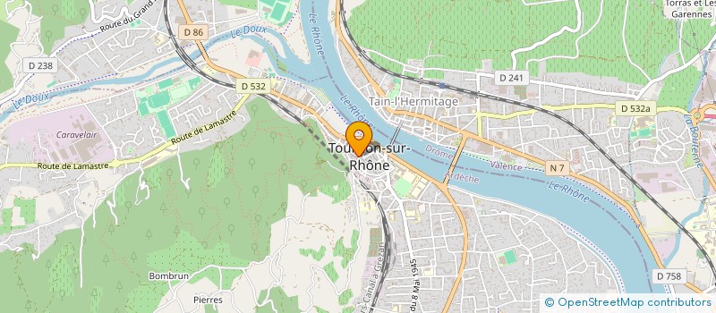 localisation de l'entreprise MADAME NATHALIE MONTEIL à TOURNON-SUR-RHONE
