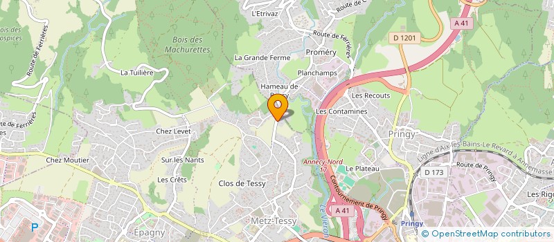 localisation de l'entreprise MADAME NATHALIE MORAND  EPAGNY METZ-TESSY