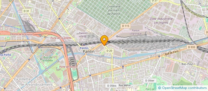 localisation de l'entreprise MADAME NATHALIE MOREAU  PANTIN