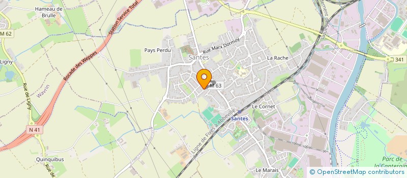 localisation de l'entreprise MADAME NATHALIE MOUQUET à SANTES