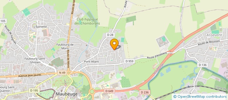 localisation de l'entreprise MADAME NATHALIE NAERT-DIEU  MAUBEUGE