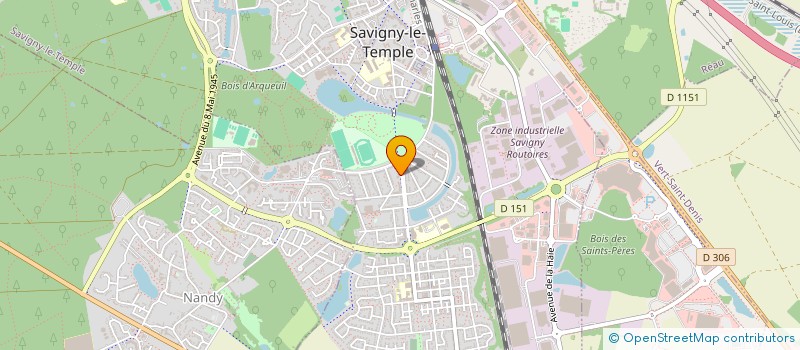 localisation de l'entreprise MADAME NATHALIE ODIA BADIBANGA  SAVIGNY-LE-TEMPLE