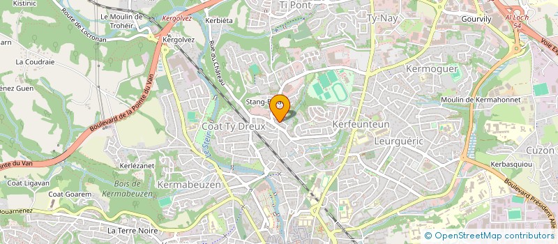 localisation de l'entreprise MADAME NATHALIE OULHEN  QUIMPER