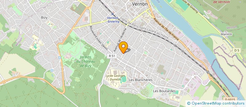 localisation de l'entreprise MADAME NATHALIE PAPELOUX  VERNON