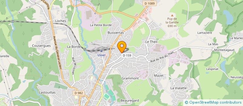 localisation de l'entreprise MADAME NATHALIE PAPON à USSEL