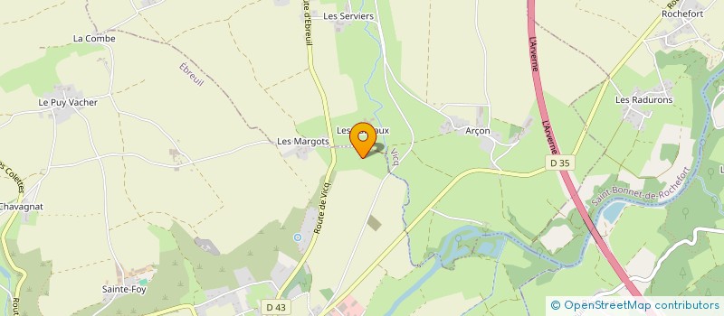 localisation de l'entreprise MADAME NATHALIE PASCAL  EBREUIL