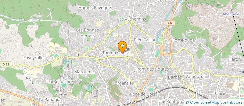 localisation de l'entreprise MADAME NATHALIE PERESINI  TOULON