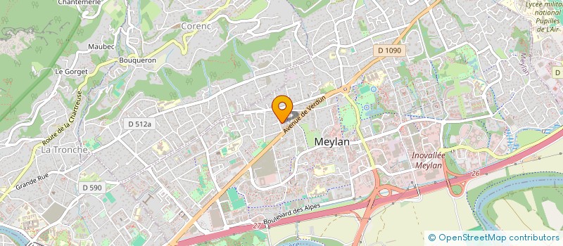 localisation de l'entreprise MADAME NATHALIE PERRIN à MEYLAN