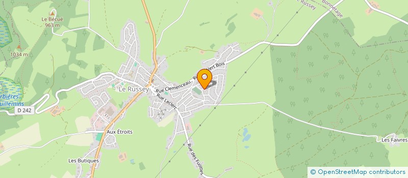 localisation de l'entreprise MADAME NATHALIE PERTUE  LE RUSSEY