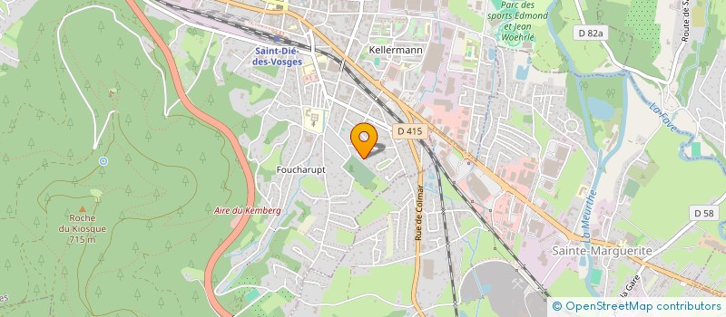 localisation de l'entreprise MADAME NATHALIE PETEUIL-MEURIC  SAINT-DIE-DES-VOSGES