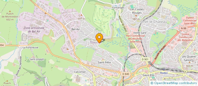 localisation de l'entreprise MADAME NATHALIE POUILLES à RODEZ